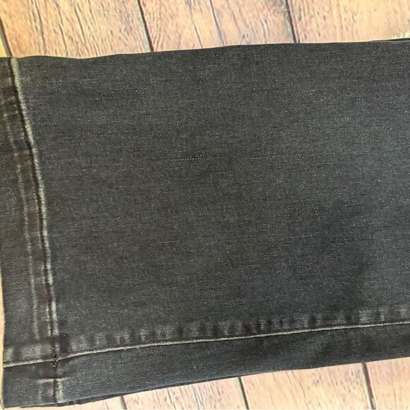 Express Dark Blue Mid Rise Classic Cowgirl Western Country Bootcut Jeans 12 - Picture 5 of 9